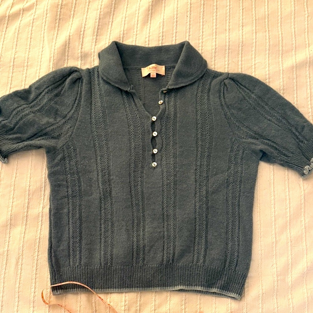 Kilte Collection Raya Collared Knit Sweater with Buttons